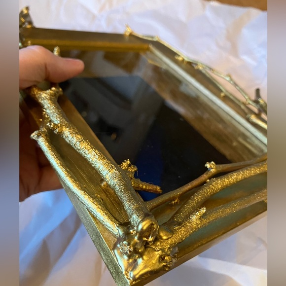 Butterfly Shadow box hand embellished gold organic home decor nature display - Picture 3 of 5